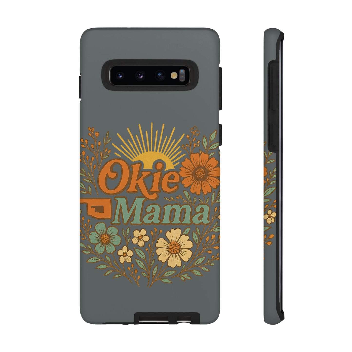 Floral Phone Case for Okie Mamas, Custom Tough Case, Gift for Mothers Day, Birthday, Stylish Phone Cover, Nature-Inspired Design