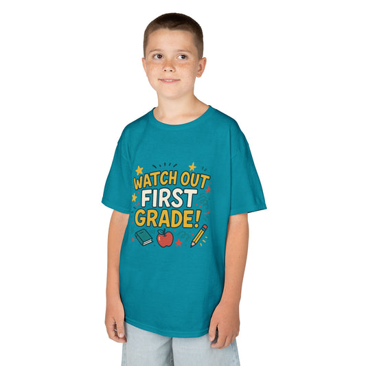 Kids First Grade Tee, Fun Kids Shirt, Back to School Tee, Motivational Kids T-Shirt, Gift for Young Students, Classroom Apparel