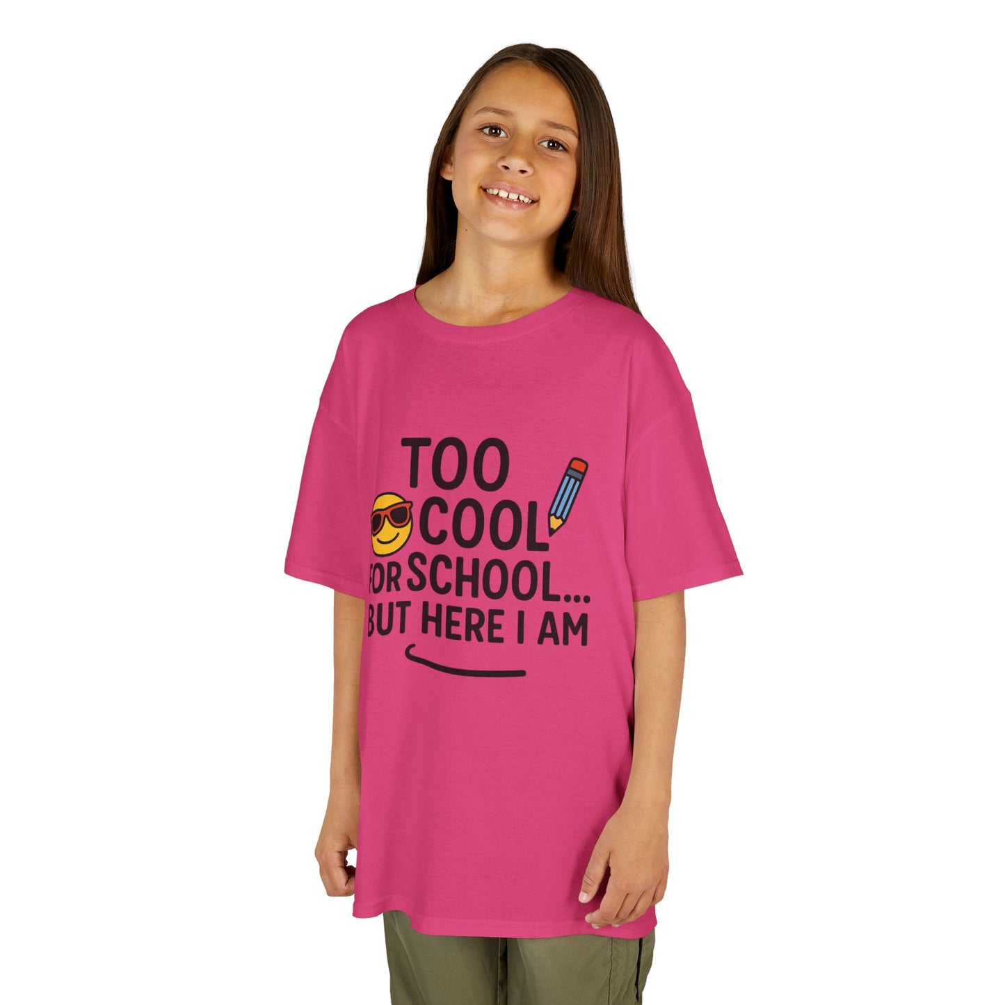 Kids Fun Tee: 'Too Cool for School' Graphic Shirt, Kids Tops, Back to School Wear, Birthday Gift, Casual Apparel