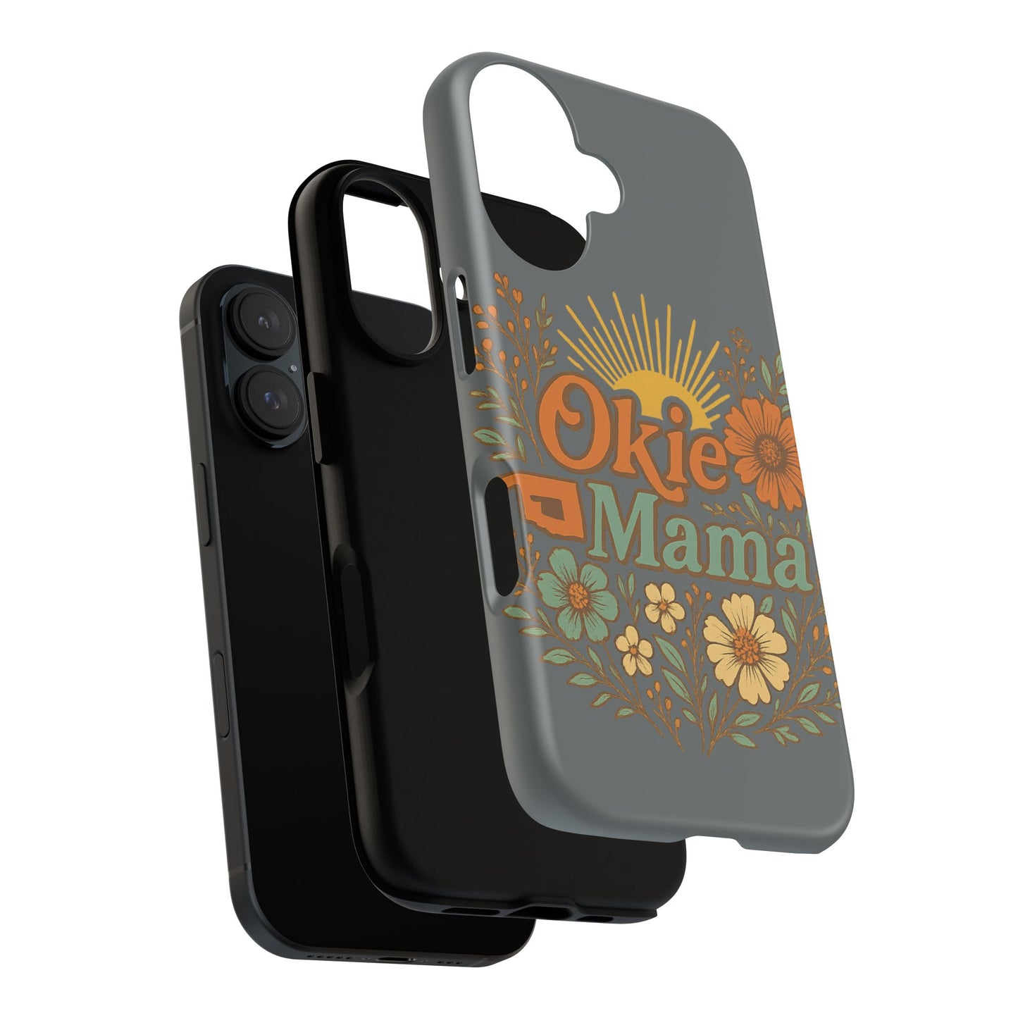 Floral Phone Case for Okie Mamas, Custom Tough Case, Gift for Mothers Day, Birthday, Stylish Phone Cover, Nature-Inspired Design