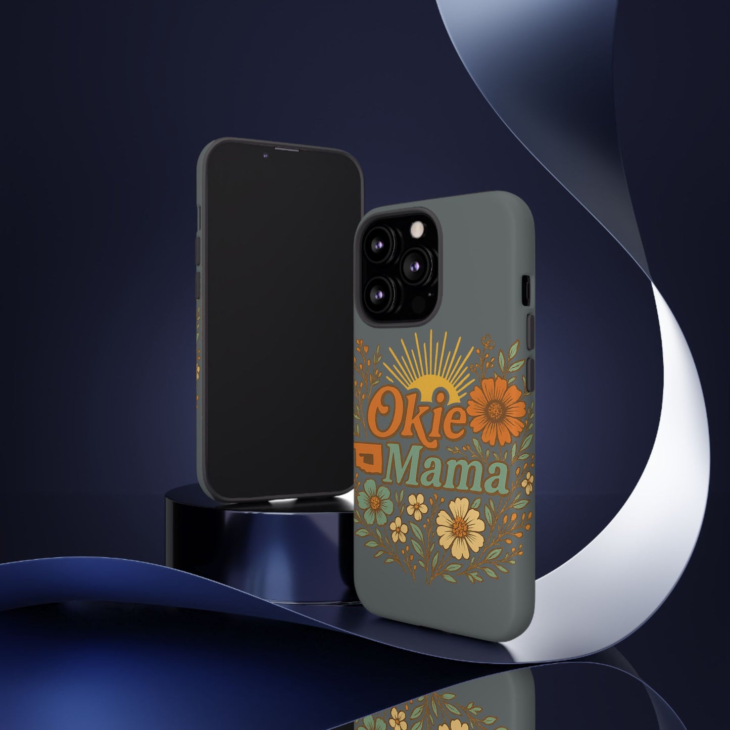 Floral Phone Case for Okie Mamas, Custom Tough Case, Gift for Mothers Day, Birthday, Stylish Phone Cover, Nature-Inspired Design