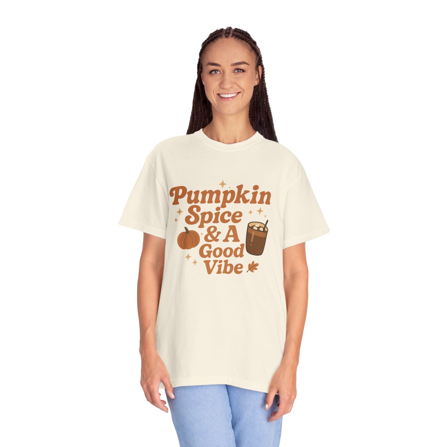 Pumpkin Spice Vibes Comfort Colors T-Shirt, Fall Fashion Tee, Unisex Autumn Shirt, Halloween Party Outfit, Cozy Casual Wear