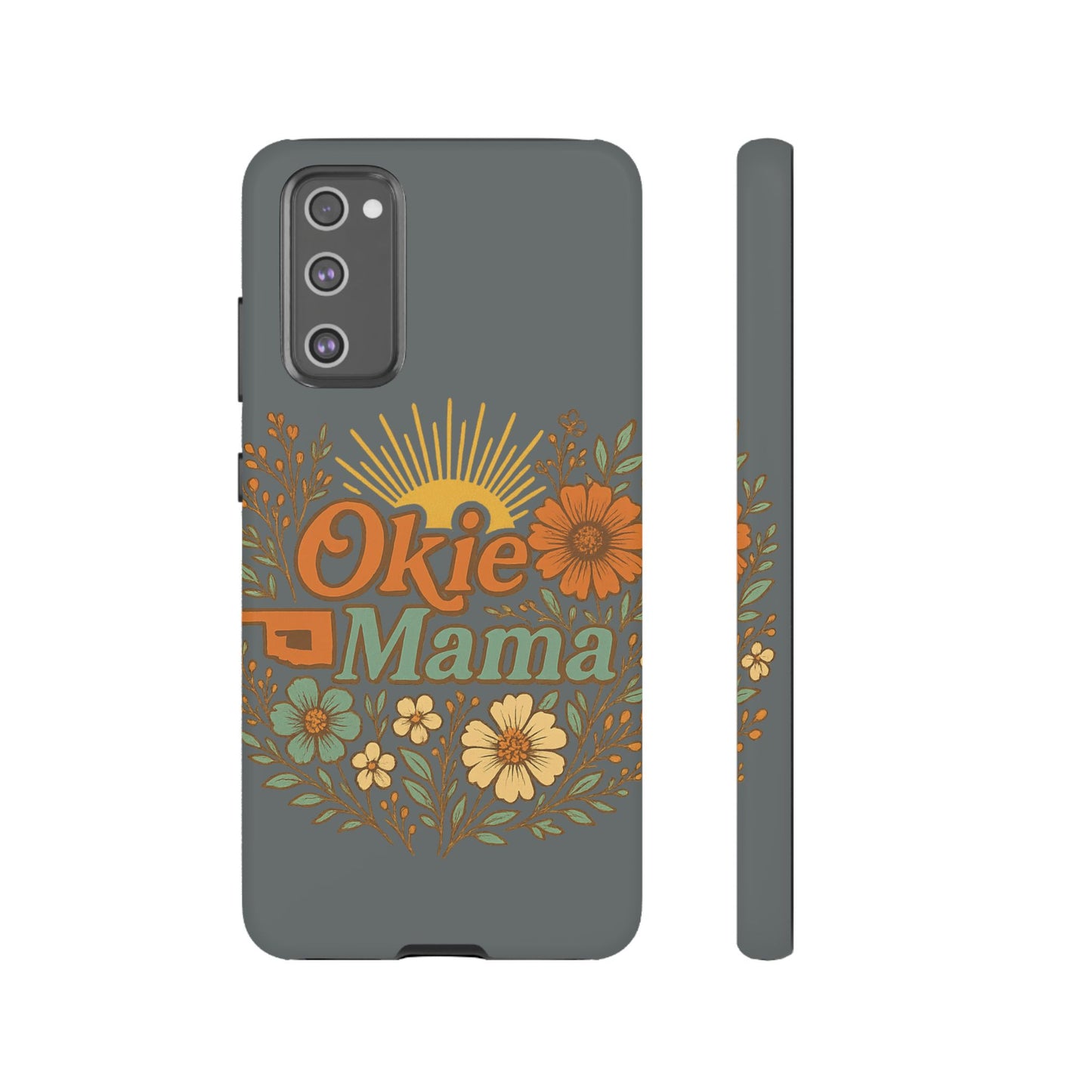 Floral Phone Case for Okie Mamas, Custom Tough Case, Gift for Mothers Day, Birthday, Stylish Phone Cover, Nature-Inspired Design
