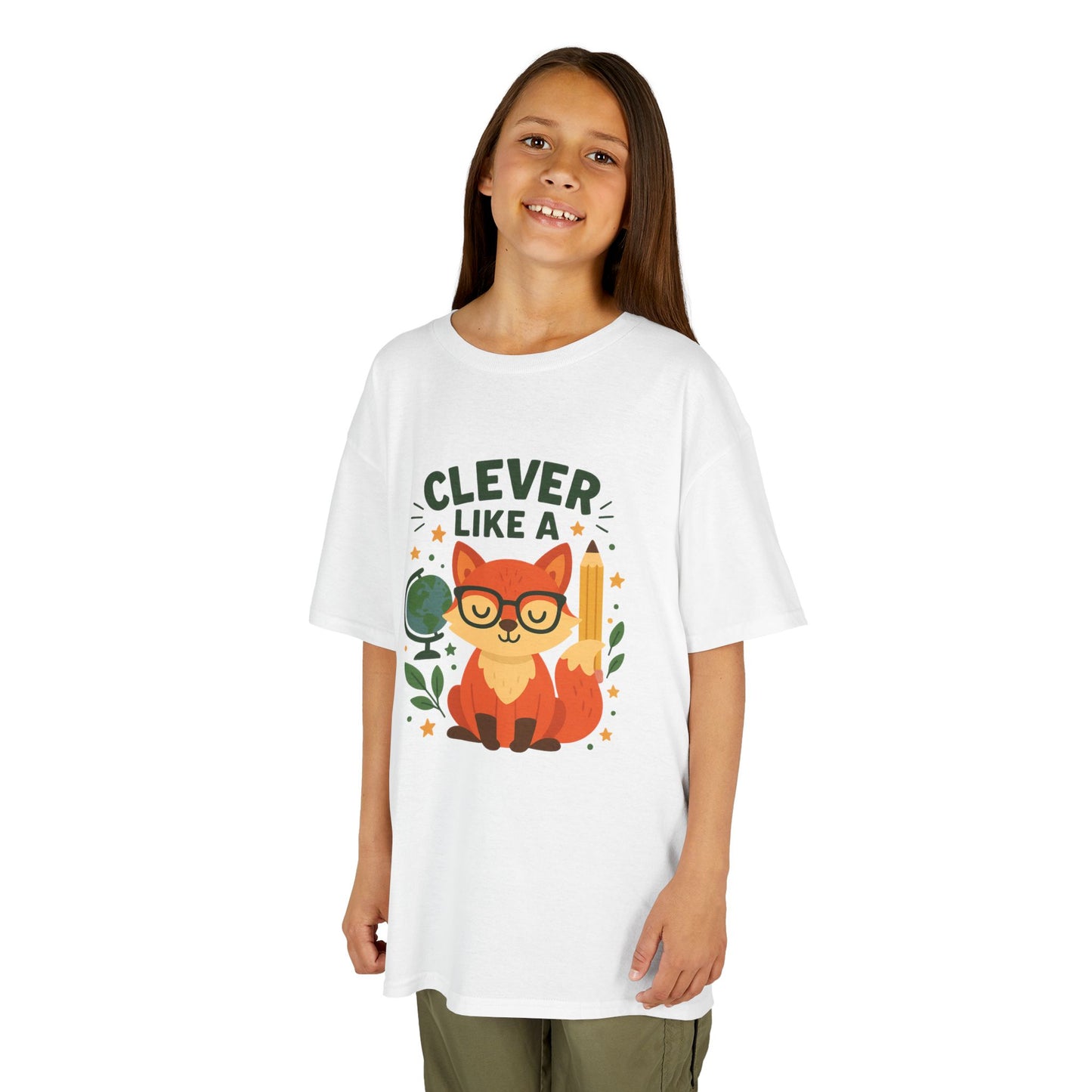 Clever Fox Kids Tee - Adorable Cotton T-Shirt for Young Animal Lovers, Everyday Wear, Gifts for Birthdays, Animal-Themed Parties, Back [...]