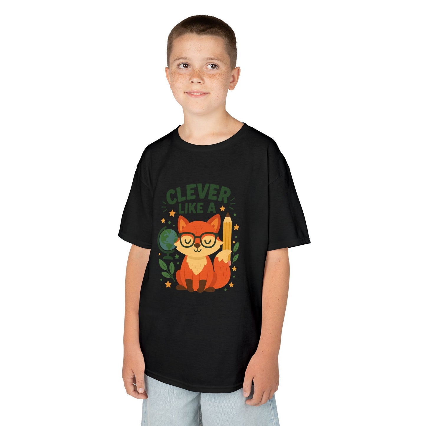 Clever Fox Kids Tee - Adorable Cotton T-Shirt for Young Animal Lovers, Everyday Wear, Gifts for Birthdays, Animal-Themed Parties, Back [...]