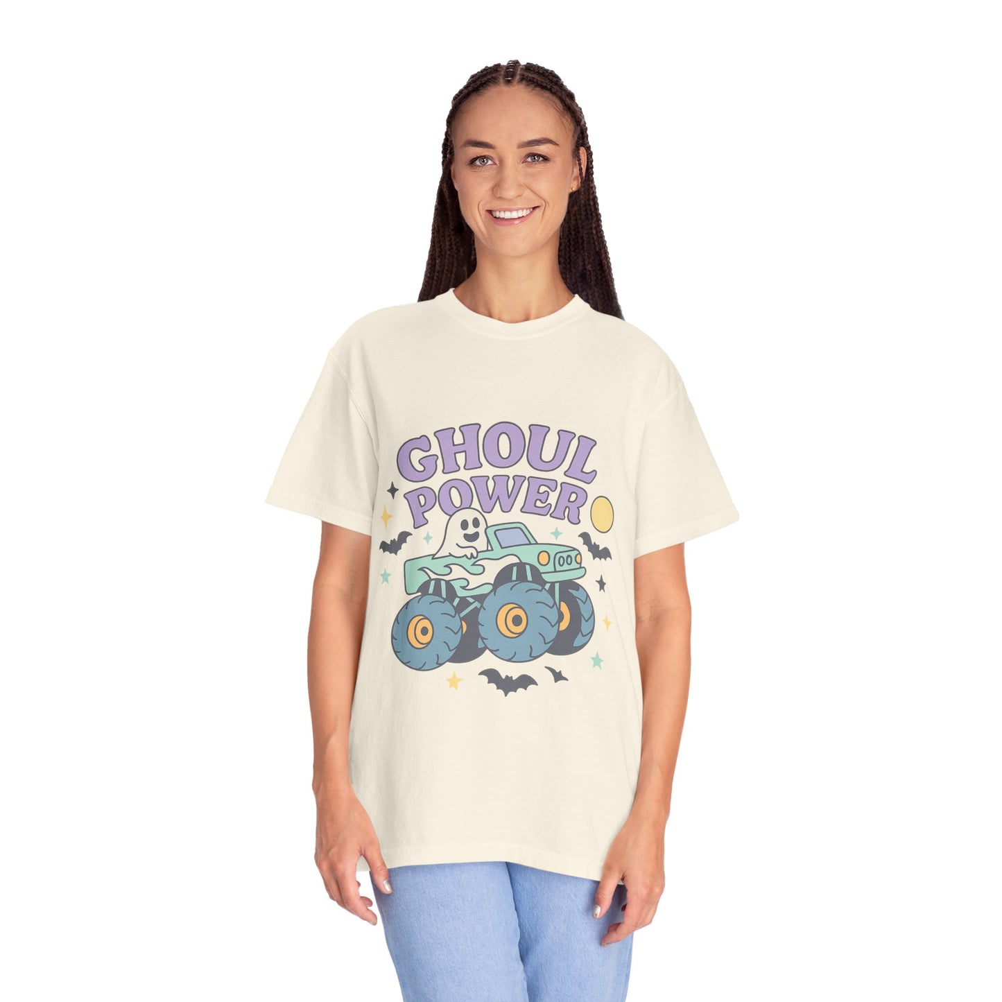 Ghoul Power Monster Truck Comfort Colors T-Shirt | Spooky Halloween Tee | Unisex Gift for Ghost Lovers, Halloween Celebration, Alternative Fashion