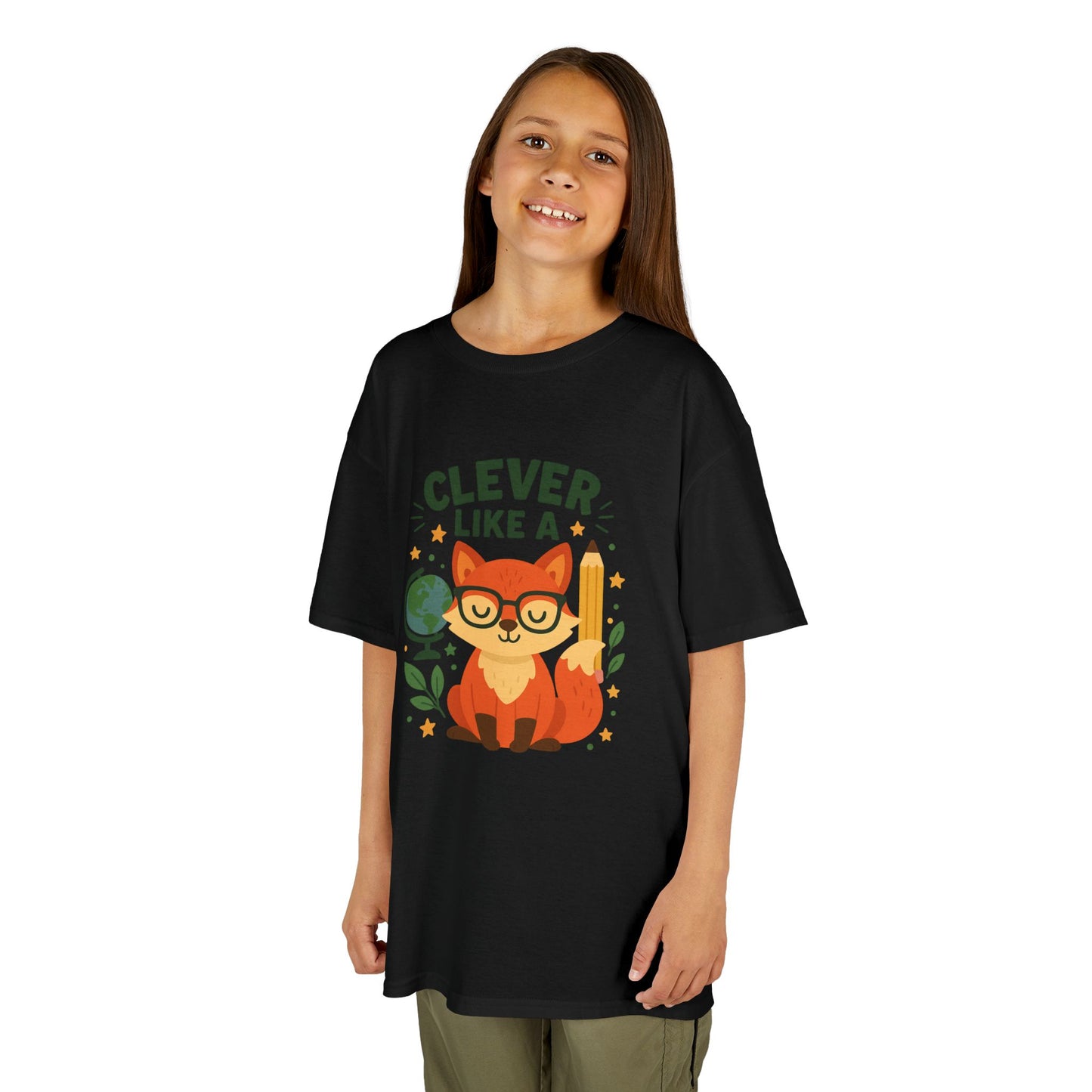 Clever Fox Kids Tee - Adorable Cotton T-Shirt for Young Animal Lovers, Everyday Wear, Gifts for Birthdays, Animal-Themed Parties, Back [...]