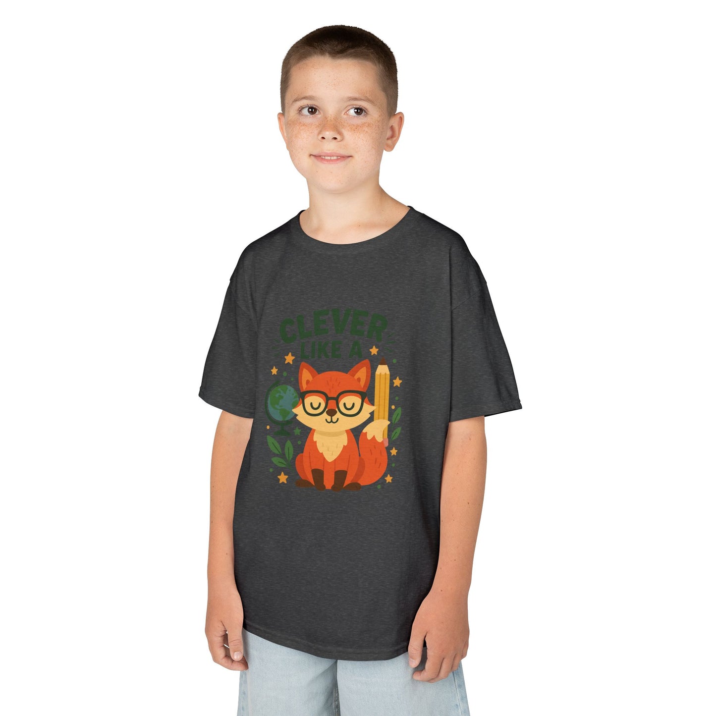 Clever Fox Kids Tee - Adorable Cotton T-Shirt for Young Animal Lovers, Everyday Wear, Gifts for Birthdays, Animal-Themed Parties, Back [...]