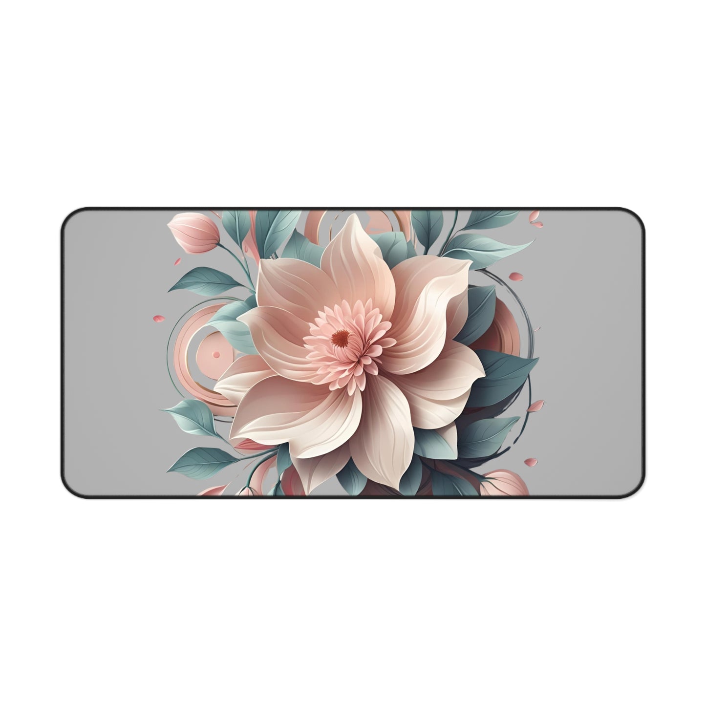 Floral Desk Mat - Elegant Office Decor, Mouse Pad, Game Setup, Housewarming Gift, Home Office Essential