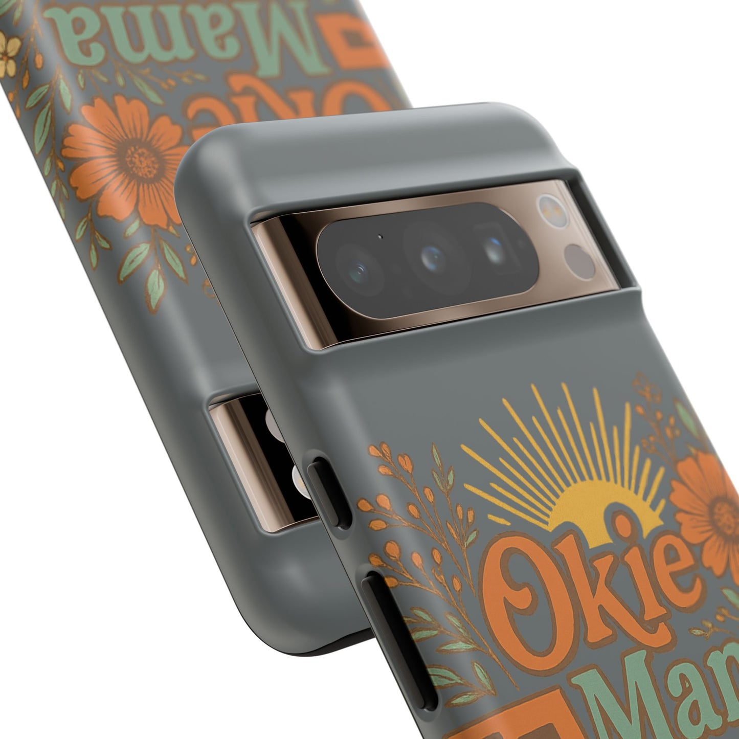Floral Phone Case for Okie Mamas, Custom Tough Case, Gift for Mothers Day, Birthday, Stylish Phone Cover, Nature-Inspired Design