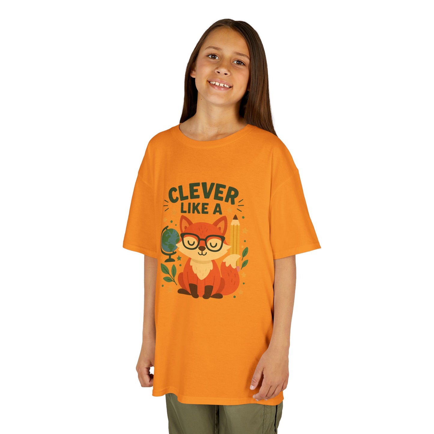 Clever Fox Kids Tee - Adorable Cotton T-Shirt for Young Animal Lovers, Everyday Wear, Gifts for Birthdays, Animal-Themed Parties, Back [...]