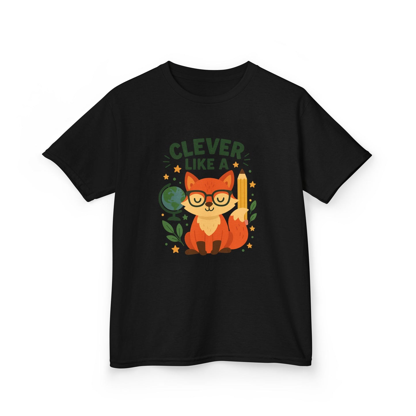 Clever Fox Kids Tee - Adorable Cotton T-Shirt for Young Animal Lovers, Everyday Wear, Gifts for Birthdays, Animal-Themed Parties, Back [...]