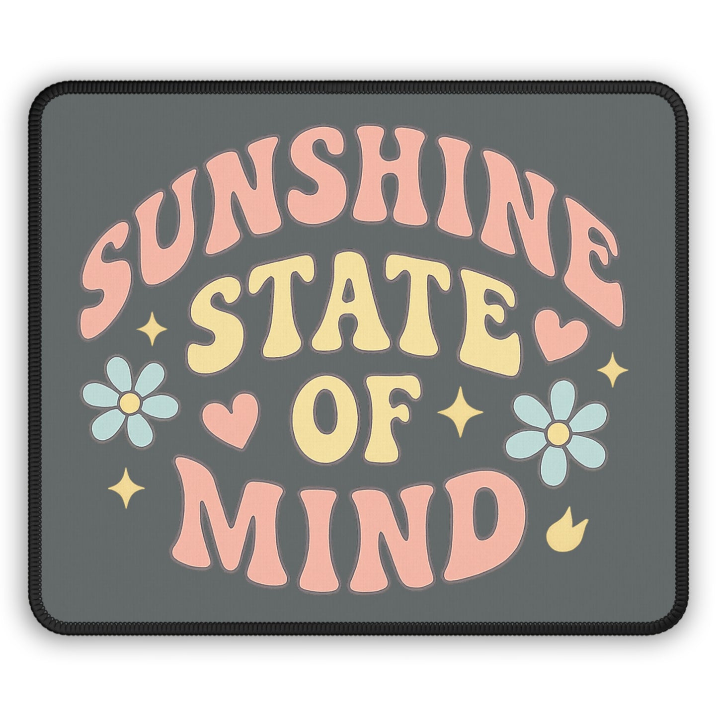 Sunny Vibe Gaming Mouse Pad - Sunshine State of Mind Design, Desk Accessories, Gamer Gifts, Home Office Decor, PC Setup