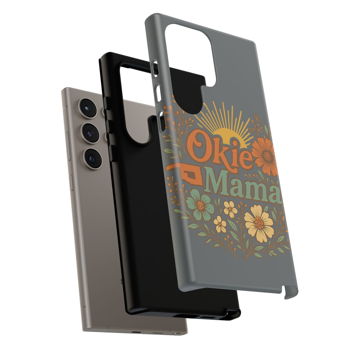 Floral Phone Case for Okie Mamas, Custom Tough Case, Gift for Mothers Day, Birthday, Stylish Phone Cover, Nature-Inspired Design